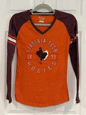 VT Virginia Tech Hokies Champion Women S Long-Sleeve Raglan Shirt Football Sport